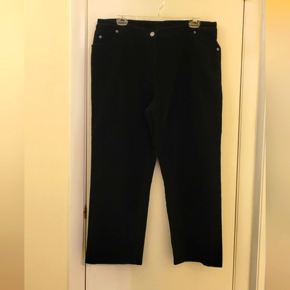 Woolrich Women Jeans 16 Black Straight Leg Stretch Pants NWOT